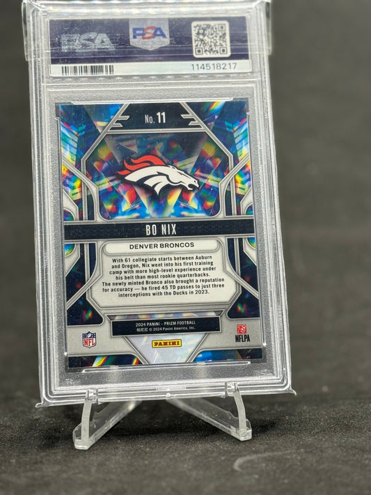 2024 Prizm Bo Nix Prizmatic PSA grade 10