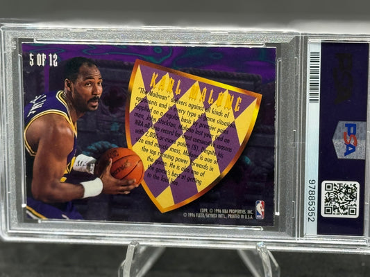 1995 Karl Malone Ultra Scoring Kings-Hot Packs #5/12 PSA 7
