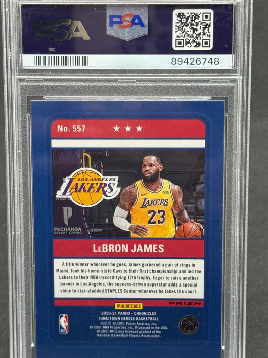2020 LeBron James Los Angels Lakers Chronicles Silver Grade 9