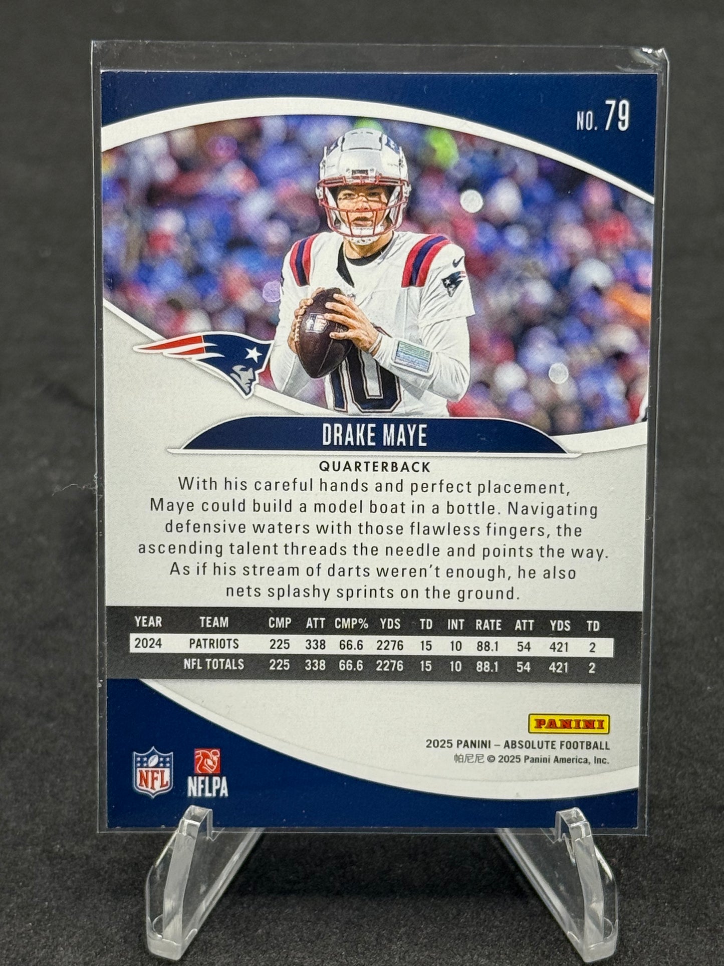 Drake Maye New England 2025 Panini Absolute Football Card