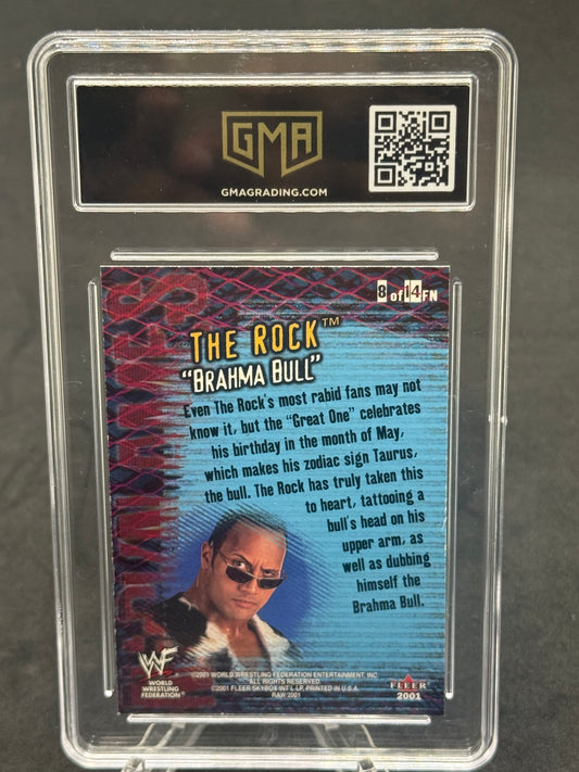 2001 “The Rock” Fleer WWF Raw Is War” Famous Nicknames #8/14 GMA 8