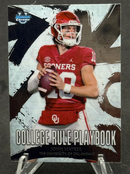 JOHN MATEER Bowman U Chrome Oklahoma College Rule playbook