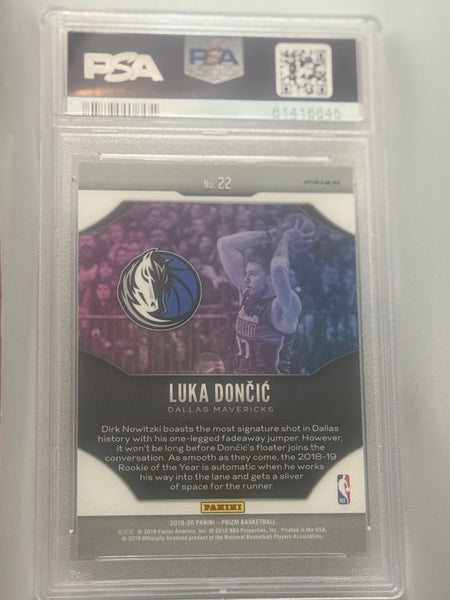 Luka Doncic 2019 Panini Prizm Fireworks-Silver Prizm PSA 10