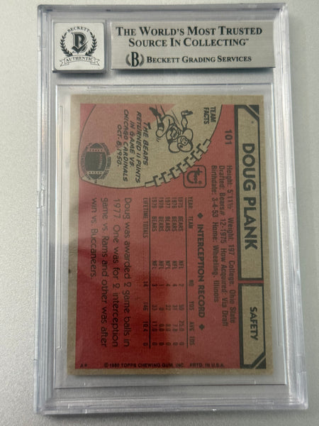 Doug Plank 1980 Beckett Autograph 10