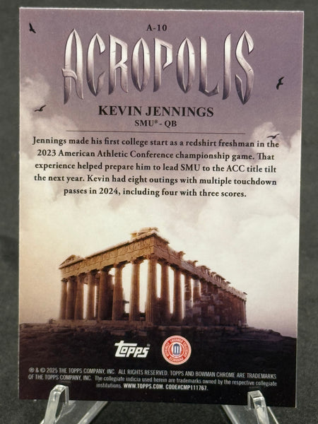 KEVIN JENNINGS SMU ACROPOLIS BOWMAN U CHROME