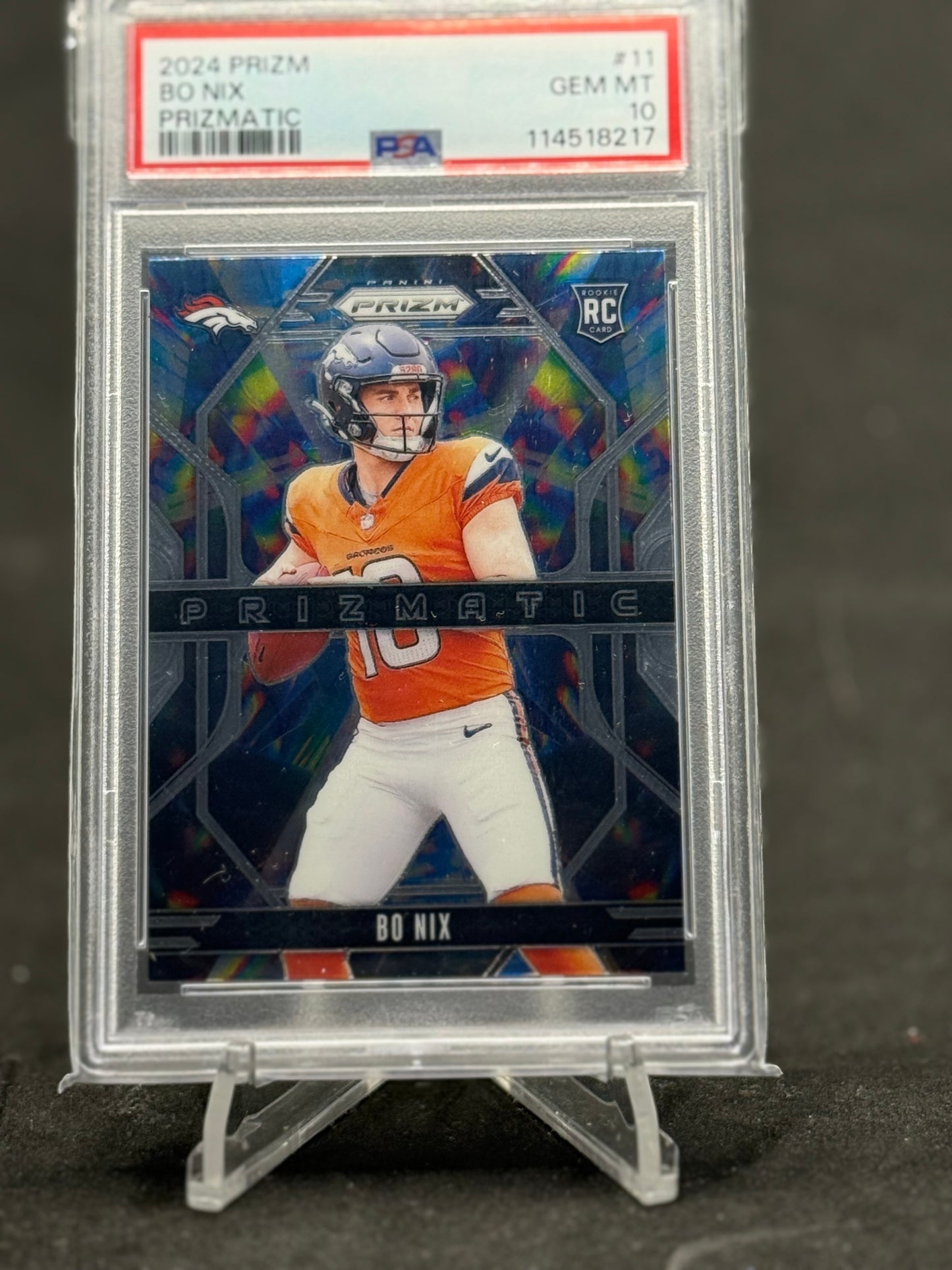 2024 Prizm Bo Nix Prizmatic PSA grade 10