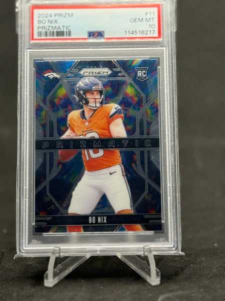 2024 Prizm Bo Nix Prizmatic PSA grade 10