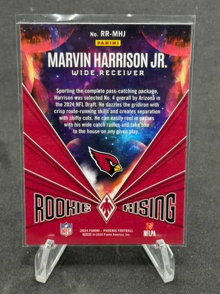 Marvin Harrison JR Arizona Cardinals 2024 Phoenix Panini Rising Rookie Card