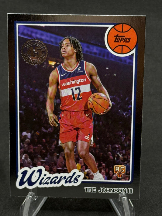 TRE JOHNSON III WASHINGTON WIZARDS 2025 TOPPS ROOKIE CARD