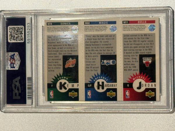 M. Jordan, A. Hardaway, and S.Kemp 1996 Collection Choice Mini PSA 7