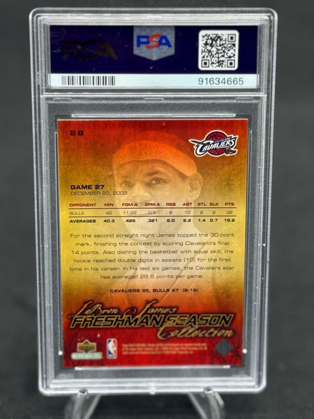 LEBRON JAMES 2003 UD COLLECTIBLES FRESHMAN SEASON PSA Grade 9 ROOKIE CARD