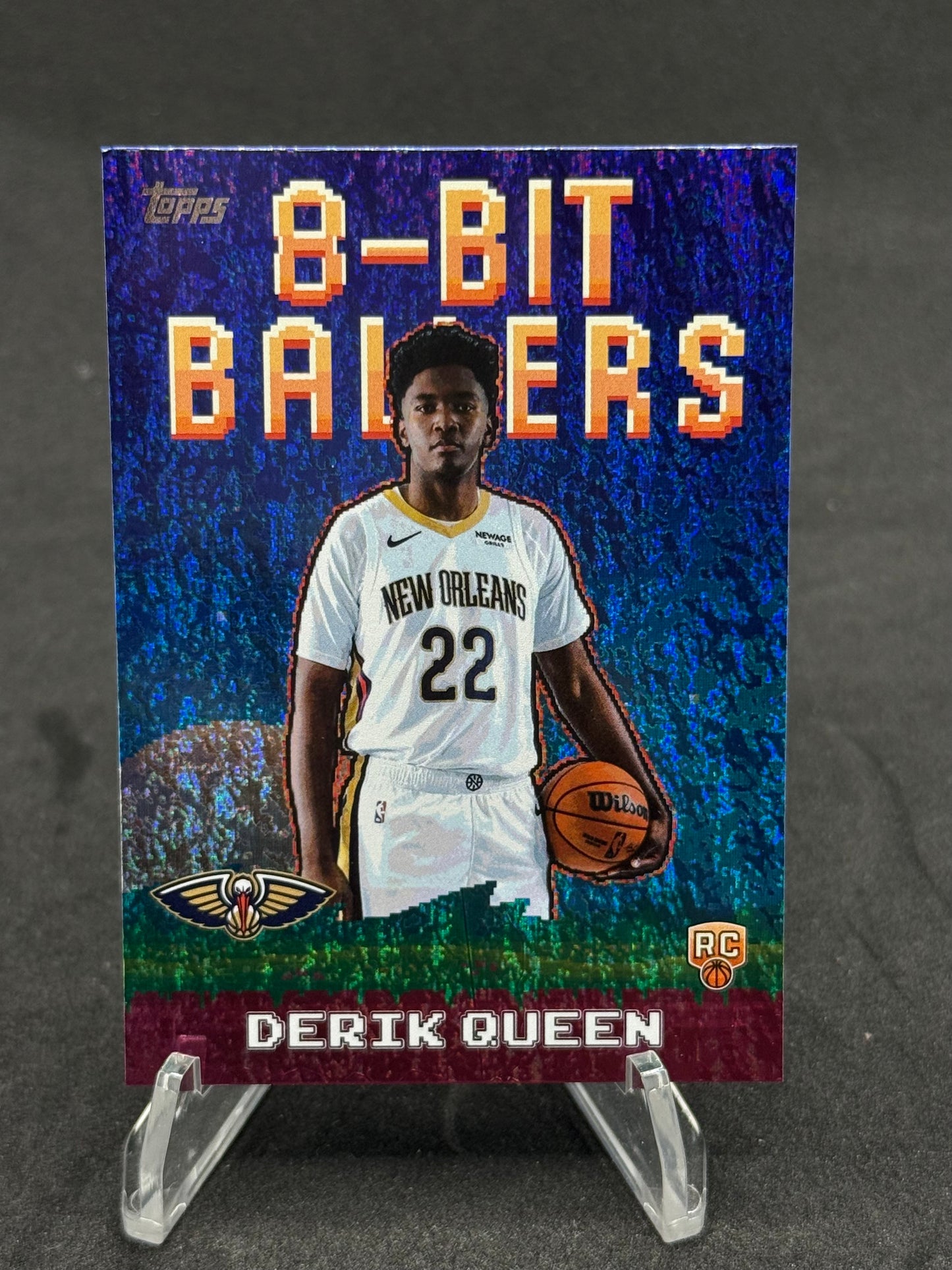DERIK QUEEN NEW ORLEANS PELICANS TOPPS 2025 8-BIT BALLERS ROOKIE CARD