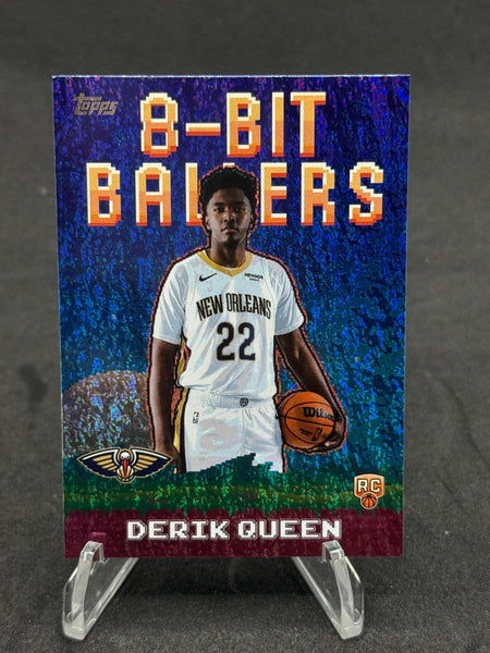 DERIK QUEEN NEW ORLEANS PELICANS TOPPS 2025 8-BIT BALLERS ROOKIE CARD