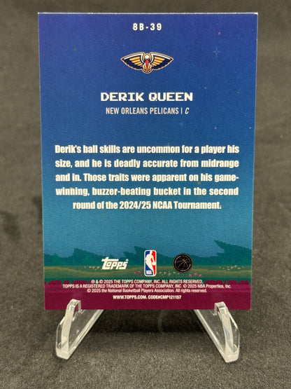 DERIK QUEEN NEW ORLEANS PELICANS TOPPS 2025 8-BIT BALLERS ROOKIE CARD