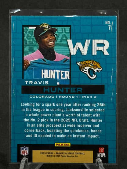 Travis Hunter Jacksonville Jaguars Rookie And Stars NFL 2025 draft Class RC Panini card