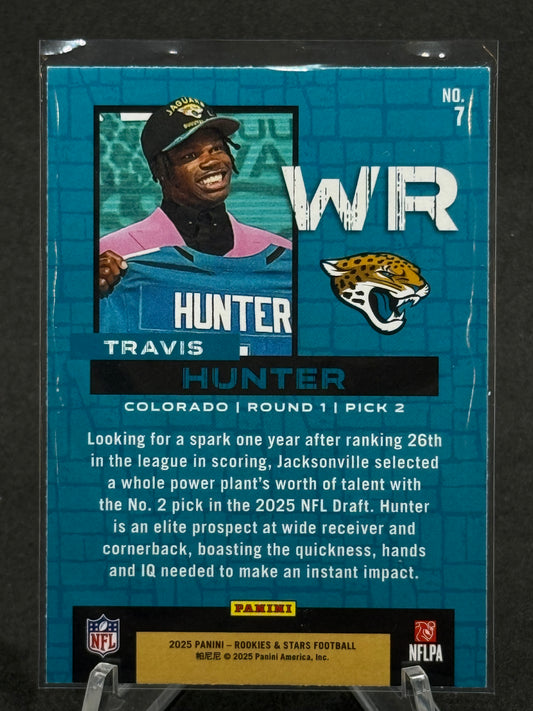Travis Hunter Jacksonville Jaguars Rookie And Stars NFL 2025 draft Class RC Panini card