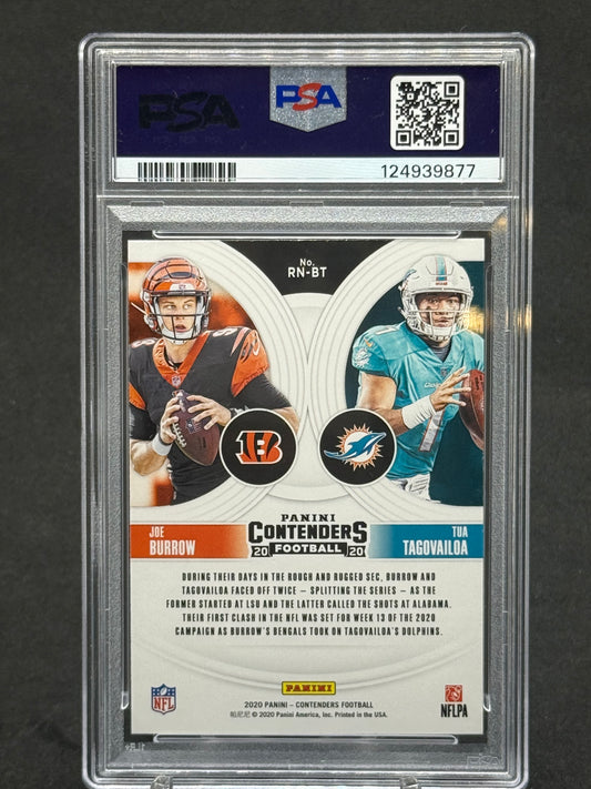 2020 Panini Contenders J.Burrow/ T.Tagovailoa Round Number PSA 10 Combo cards
