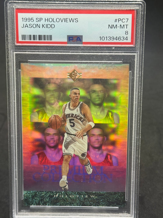 1995 Jason Kidd New Jersey Nets SP Holoviews #7/40 PSA grade 8