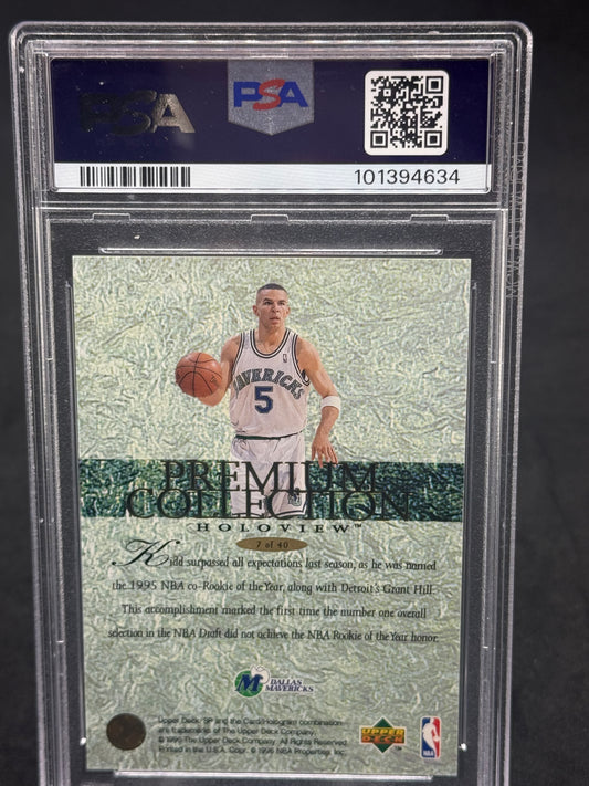 1995 Jason Kidd New Jersey Nets SP Holoviews #7/40 PSA grade 8