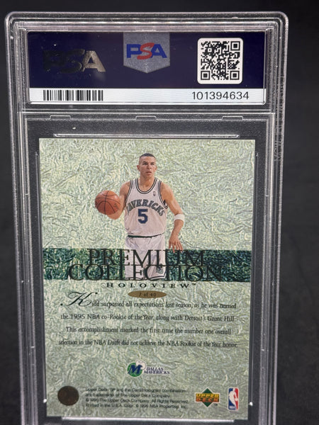 1995 Jason Kidd New Jersey Nets SP Holoviews #7/40 PSA grade 8