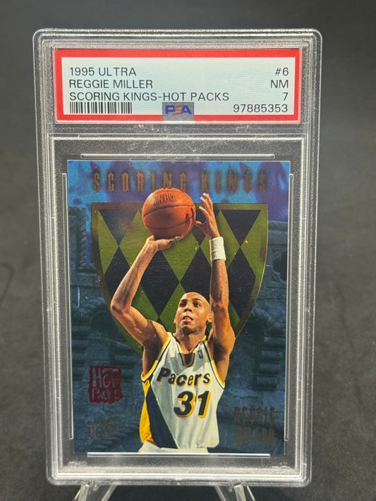 1995 Reggie Miller Indiana Pacers Scoring Kings- Hot Packs #6/12 PSA 7