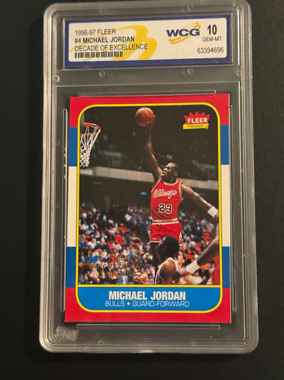 96-97 fleer Micheal Jordan decade of excellence WCG 10