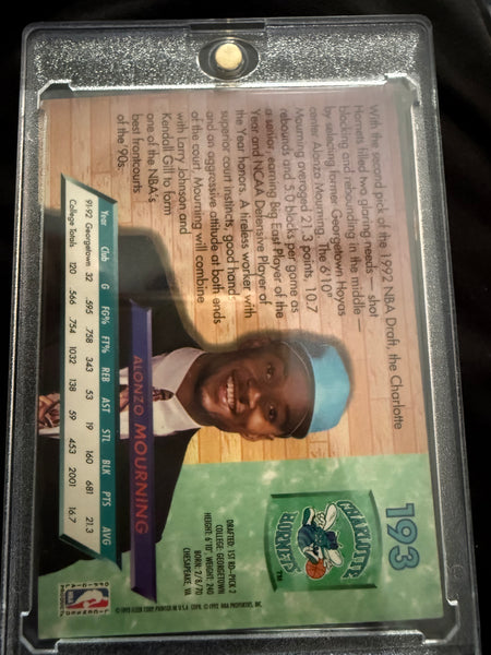 Alonzo Morning Charlotte Hornets Rookie Autograph  Card
