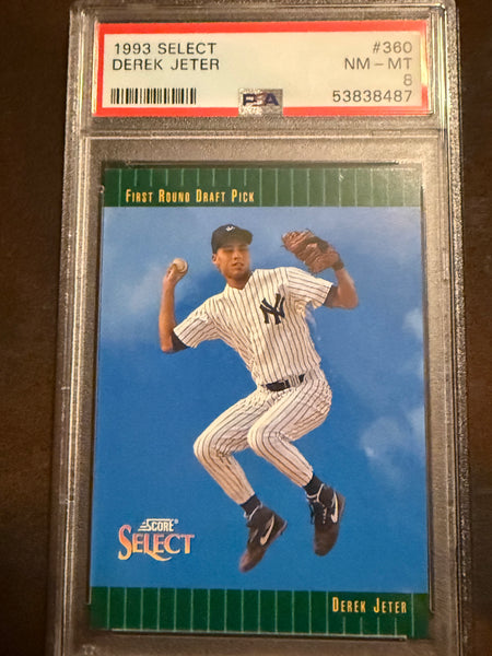 1991 Score Select Derek Jeter ROOKIE #360 PSA 8