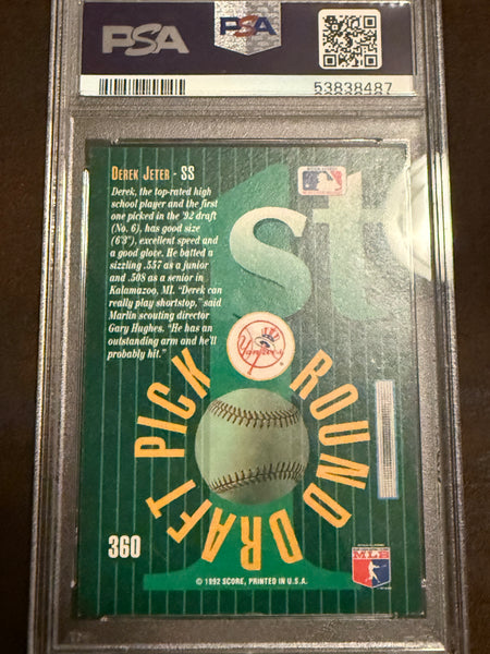 1991 Score Select Derek Jeter ROOKIE #360 PSA 8