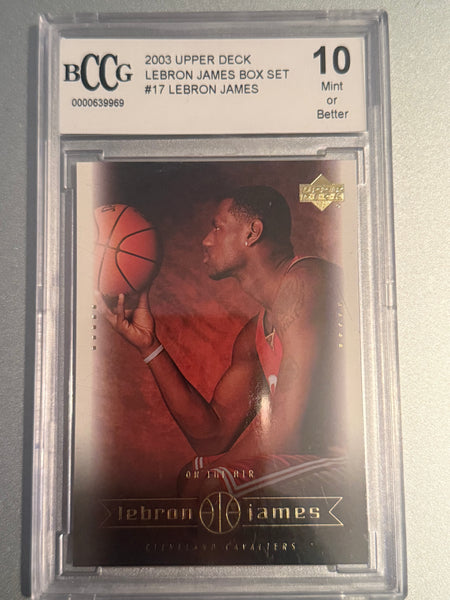 LeBron James 2003 upper deck #17 BCCG 10