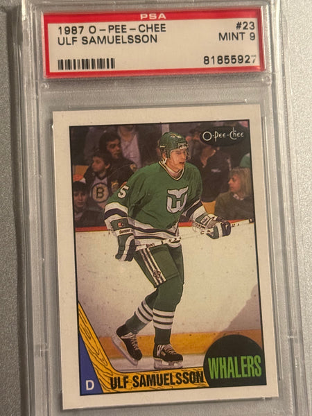 1987 O-PEE-CHEE ULF SAMUELSSON PSA 9