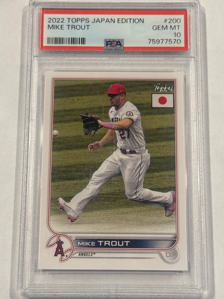 Mike Trout 2022 Topps Japan Edition PSA GM 10