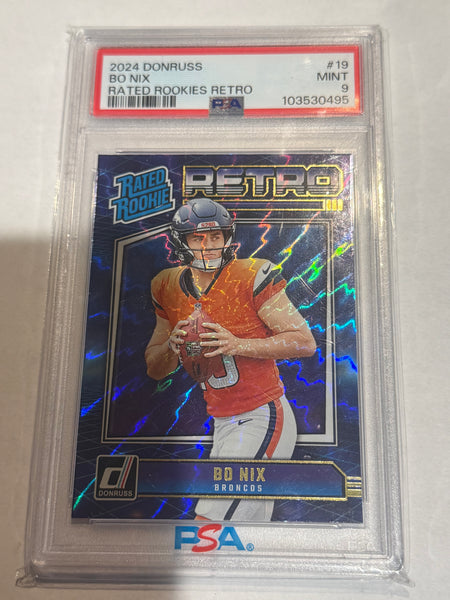 Bo Nix 2024 DonRuss Rated Rookies Retro