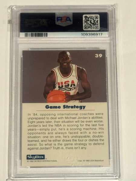 Michael Jordan #39 1992 Skybox USA Basketball PSA 8