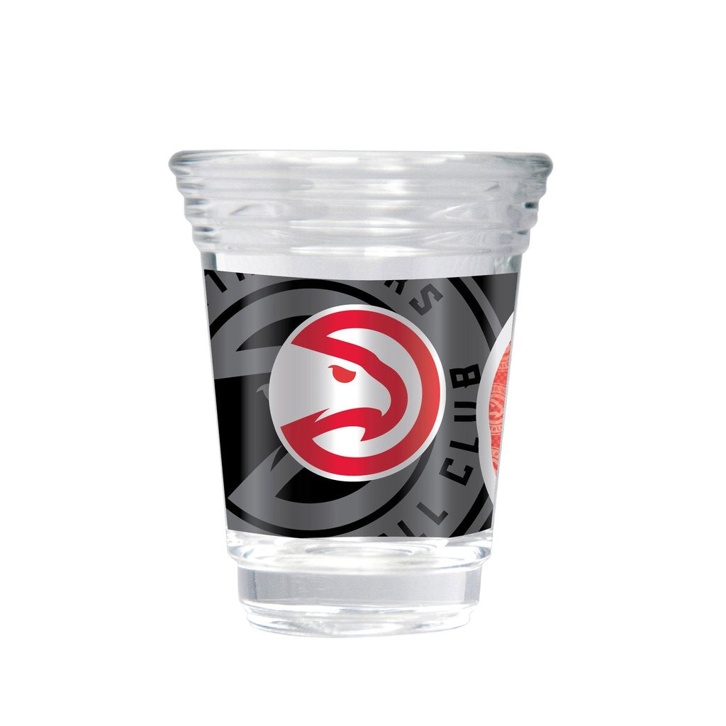 Atlanta Hawks 2 oz. Round shot Glass