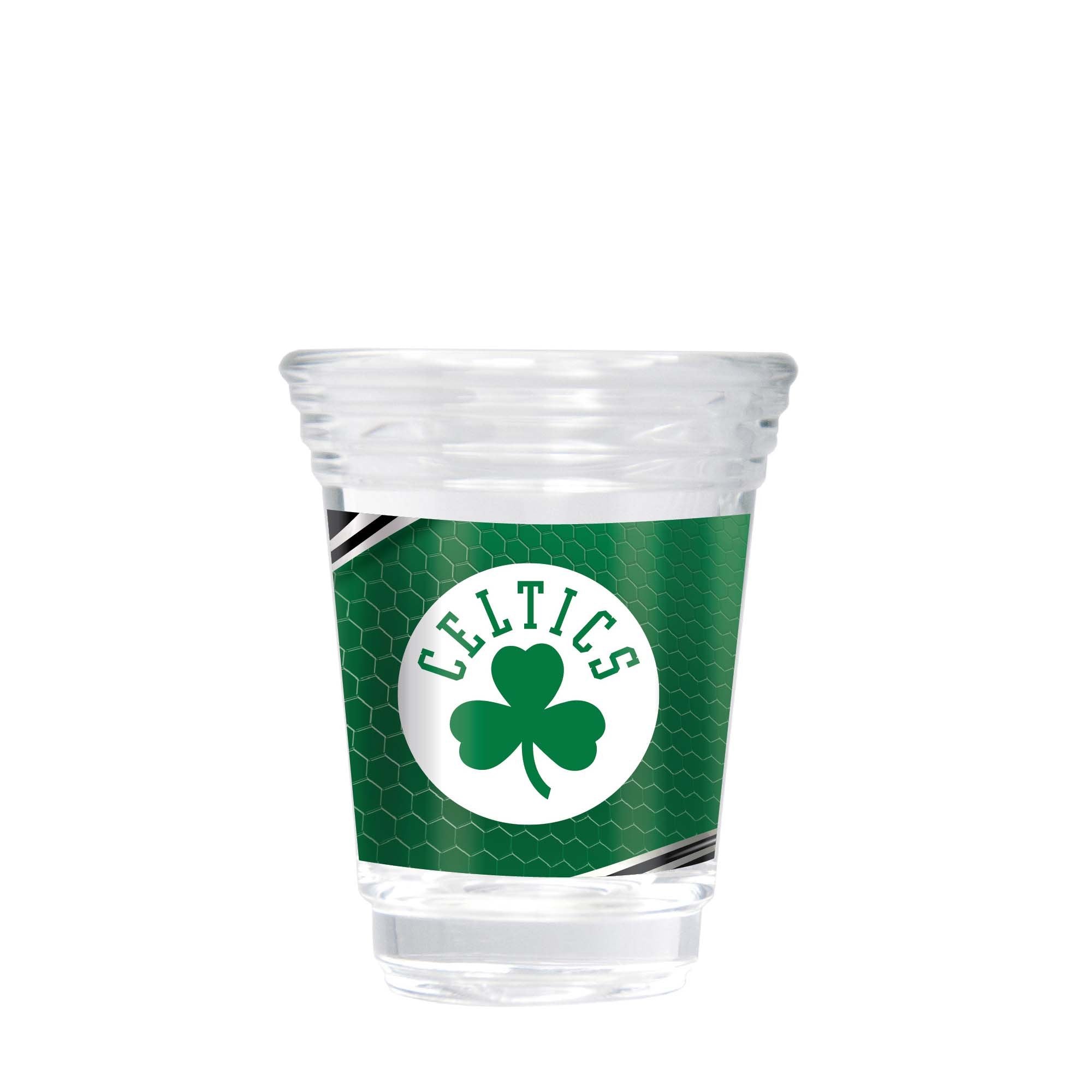 Boston Celtics 2 oz. Round shot Glass