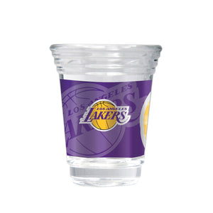 Los Angeles Lakers 2 oz round shot Glass