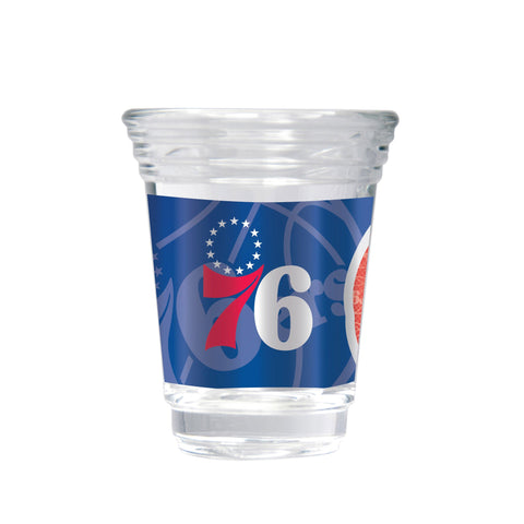 Philadelphia 76ers 2 oz. Round Shot Glass